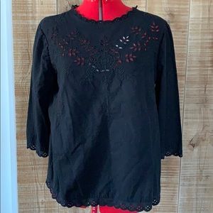 Black Embroidery Blouse